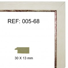 White and silver moulding...