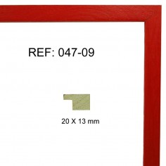 Moldura roja 20x13 mm