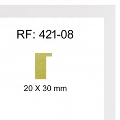 White wood moulding 20x30 mm