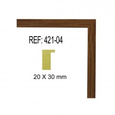 Oak wood moulding 20x30 mm