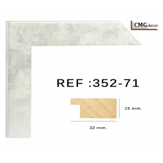 Bright Silver wood moulding...