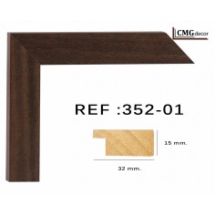 Walnut wood moulding 32x15 mm