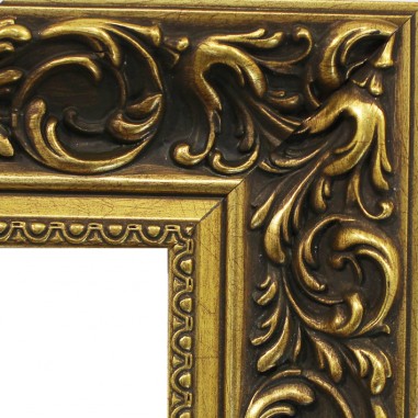 Wall mirror Gold with wood trim,...