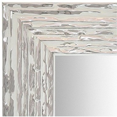 Wall mirror White and Silver with...