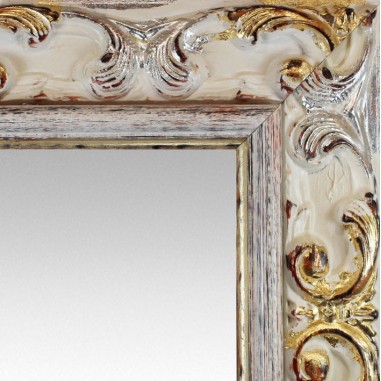 Wall mirror Silver and Gold with wood...