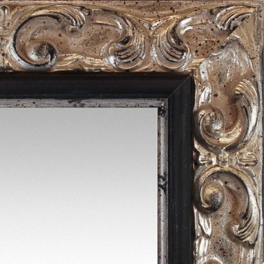 Wall mirror Silver and Black with...