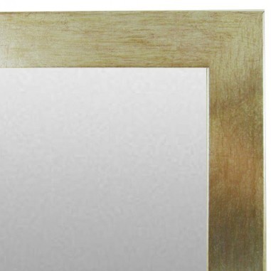 Wall mirror Silver with wood trim...