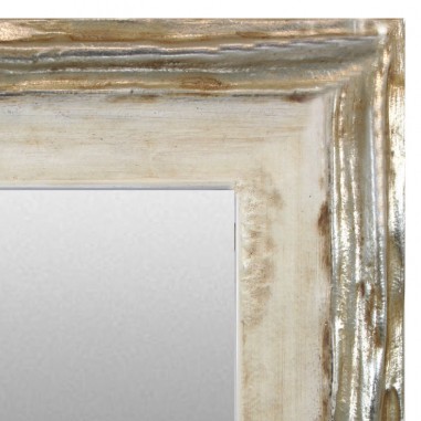 Wall mirror Silver and White with...
