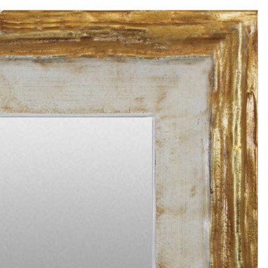 Wall mirror Gold and White with wood...