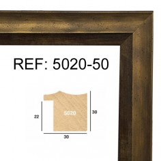 Gold wood moulding 30 x 30 mm