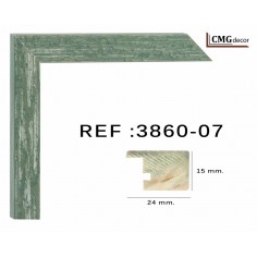 Pickled Green wood moulding...