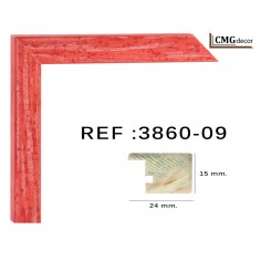 Pickled Red wood moulding...