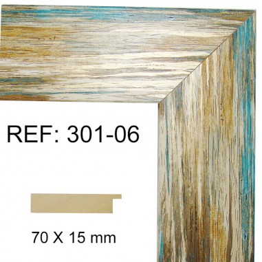 Blue and Gray moulding 70 x 15 mm