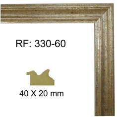 Moldura Plata 40 x 20 mm