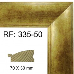 Gold moulding 70 x 30 mm