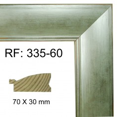 Moldura Plata 70 x 30 mm