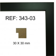 Black moulding 30 x 30 mm