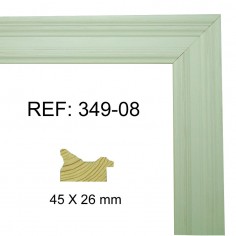 White moulding 45 x 26 mm