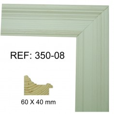 White moulding 60 x 40 mm