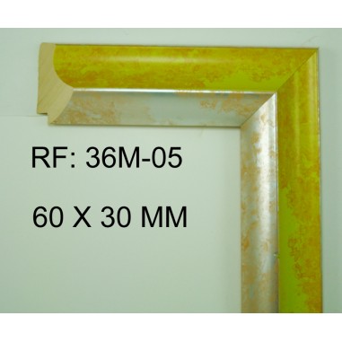 Yellow and Silver moulding 60x30 mm