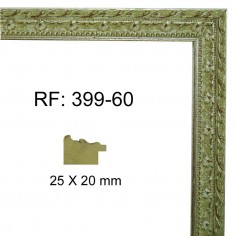 Silver moulding 25 x 20 mm