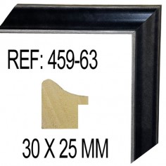 Moldura Negro y Plata 30 x...