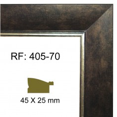 Silver old moulding 45 x 25 mm