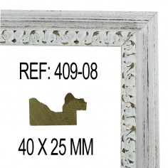 White moulding 40 x 25 mm