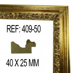 Gold moulding 40 x 25 mm