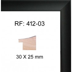 Black moulding 30 x 25 mm