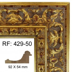 Gold moulding 92 x 54 mm
