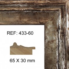 Silver moulding 65 x 30 mm