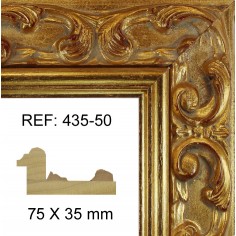 Gold moulding 75 x 35 mm