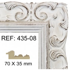 White moulding 75 x 35 mm