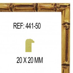 Gold moulding 20 x 20 mm