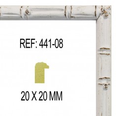 White moulding 20 x 20 mm