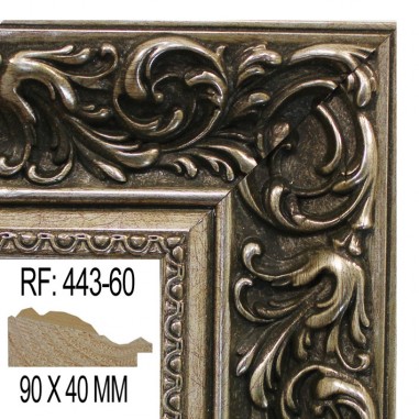 Silver moulding 90 x 40 mm