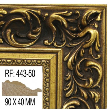 Gold moulding 90 x 40 mm