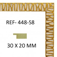 Moldura Blanco y Oro 30 x...