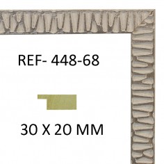 Moldura Blanco y Plata 30 x...