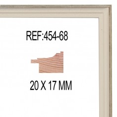 Moldura Blanco y Plata 20 x...