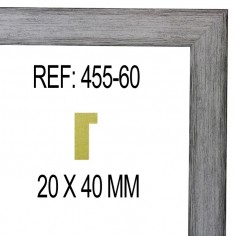 Silver moulding 20 x 40 mm