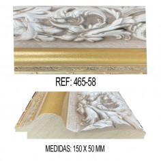 Moldura Blanco y Oro 150 x...