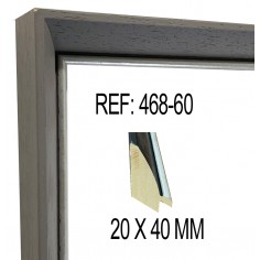 Moldura Gris 20 x 40 mm