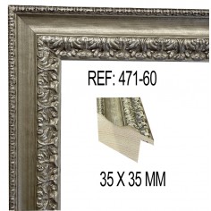 Silver moulding 35 x 35 mm