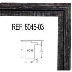 Black wood moulding 30 x 45 mm