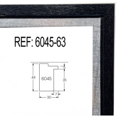 Moldura Negra y Plata de 30...