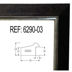 Black wood moulding  35 x...