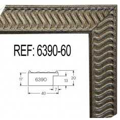 Silver wood moulding  40 x...