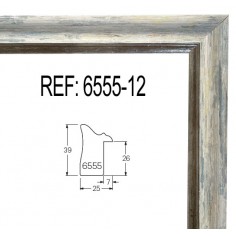 Light blue wood moulding...